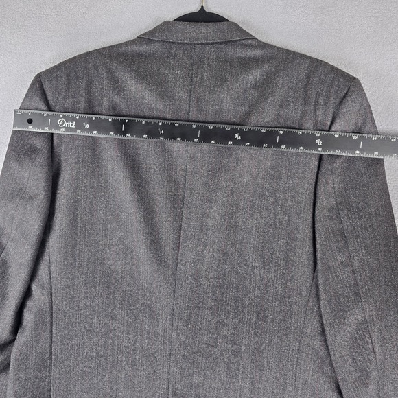 Nino Cerruti Blazer Mens 44 Gray Wool Pinstripe Sport Coat Hecht's Tailored USA‎ - Picture 11 of 11